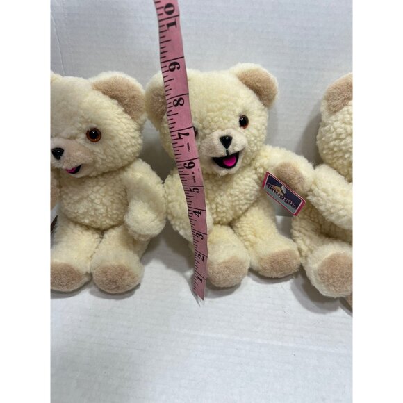 Russ Snuggle 1986 bears stuffed plush lot of three - Picture 5 of 7